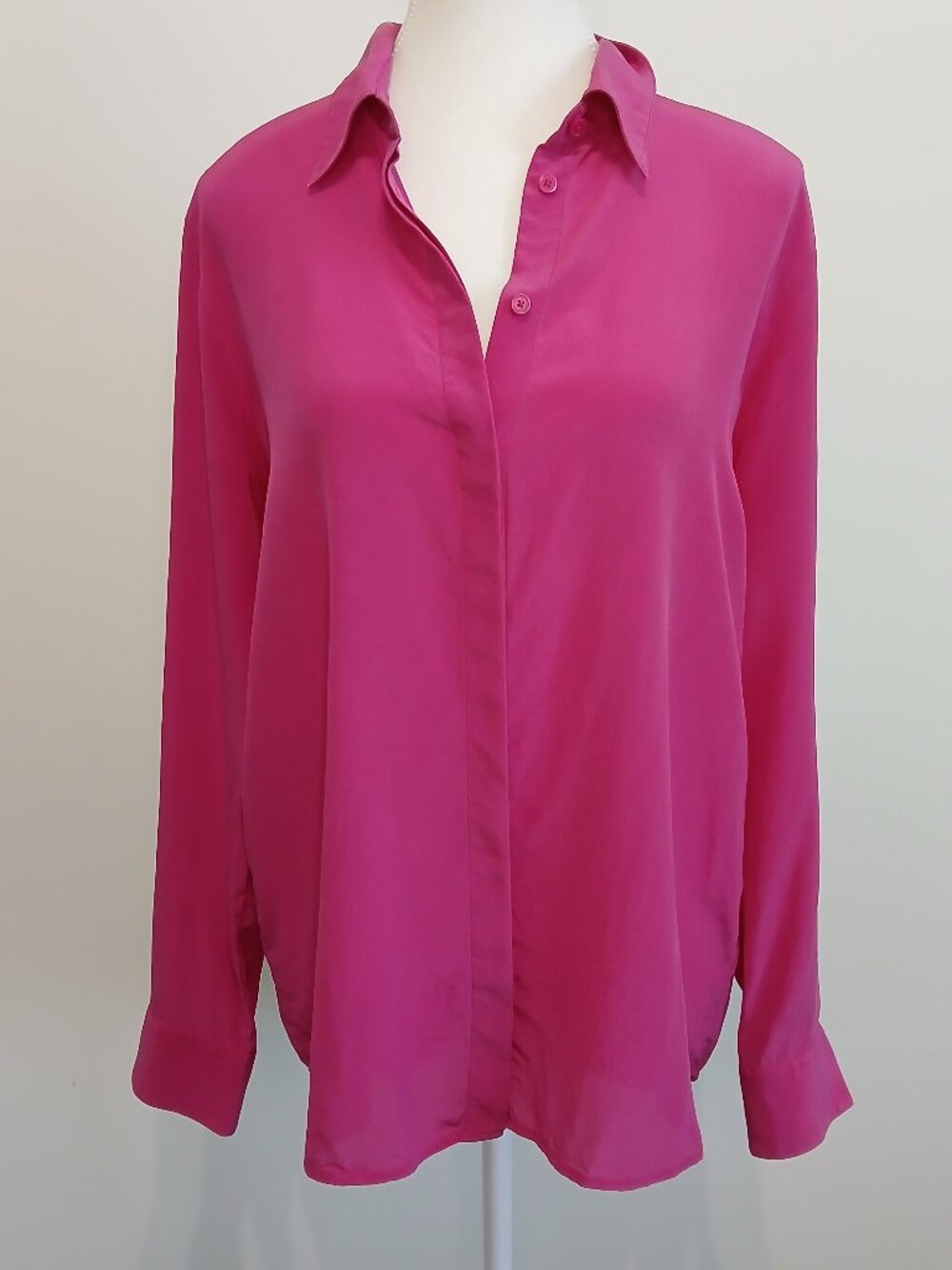 Aritzia Babaton Essential Silk Shirt in Granita Pink Large - Picture 2 of 10